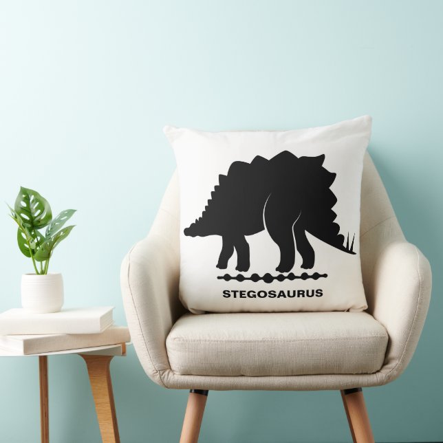 Almohada decorativa con silueta de dinosaurio Steg (Silla)