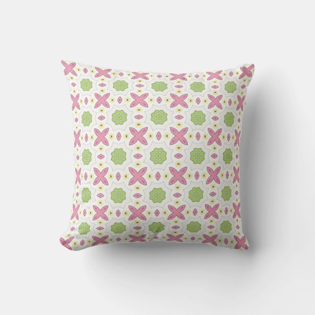 almohada decorativa con un patrón geométrico (Anverso)