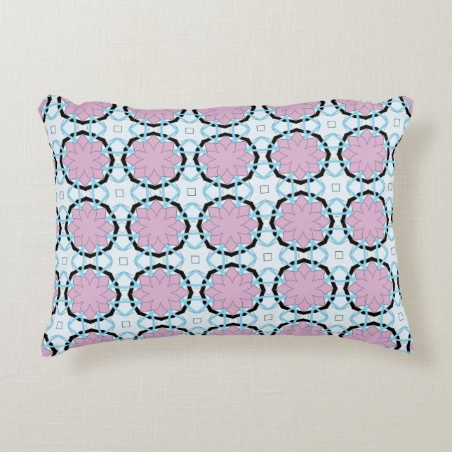 almohada decorativa con un patrón geométrico (Anverso)