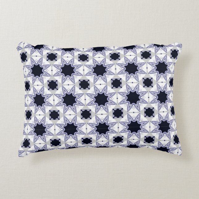 almohada decorativa con un patrón geométrico (Anverso)