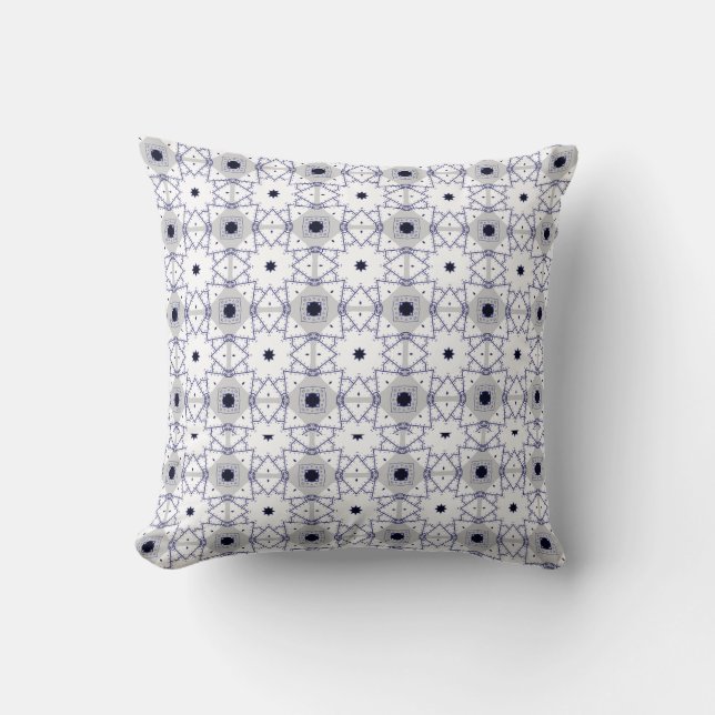 almohada decorativa con un patrón geométrico (Anverso)