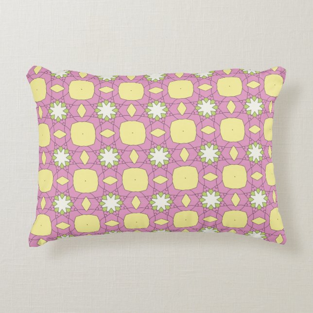almohada decorativa con un patrón geométrico (Anverso)