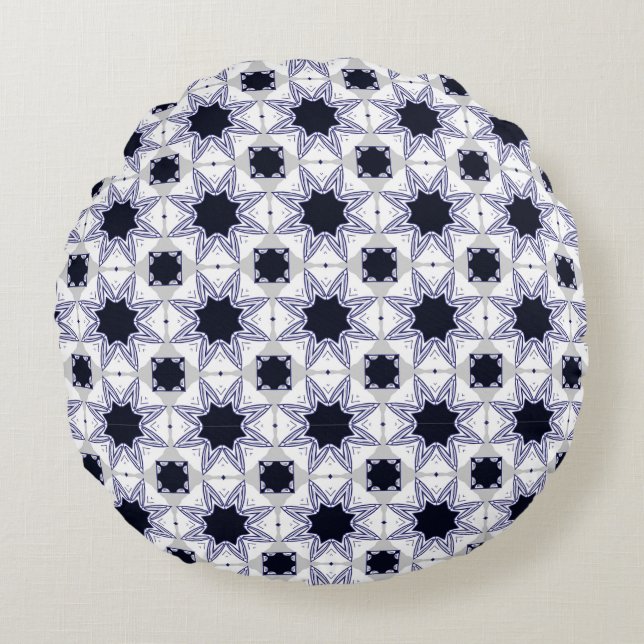 almohada decorativa con un patrón geométrico (Anverso)
