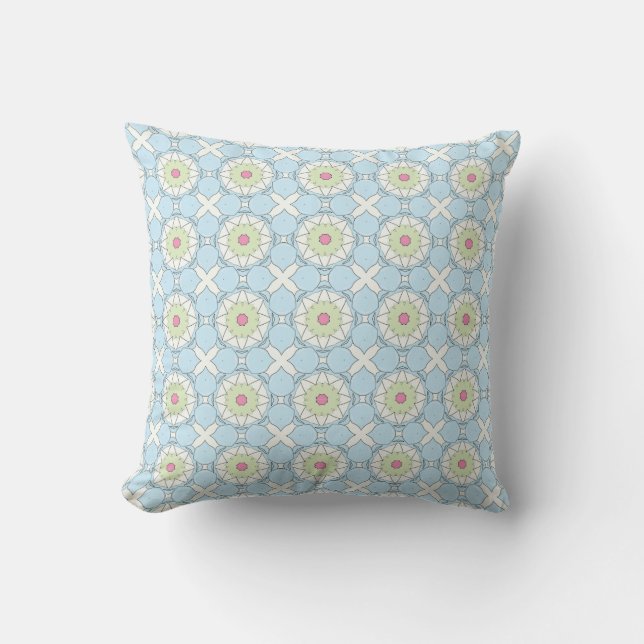 almohada decorativa con un patrón geométrico (Anverso)