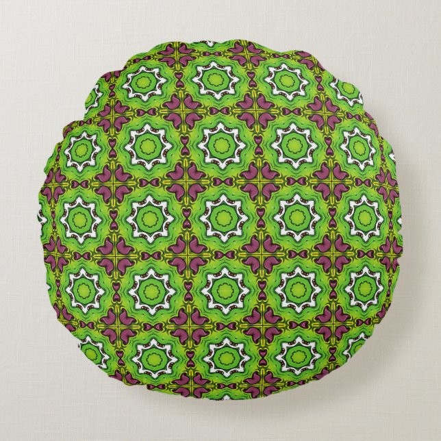 almohada decorativa con un patrón geométrico (Anverso)