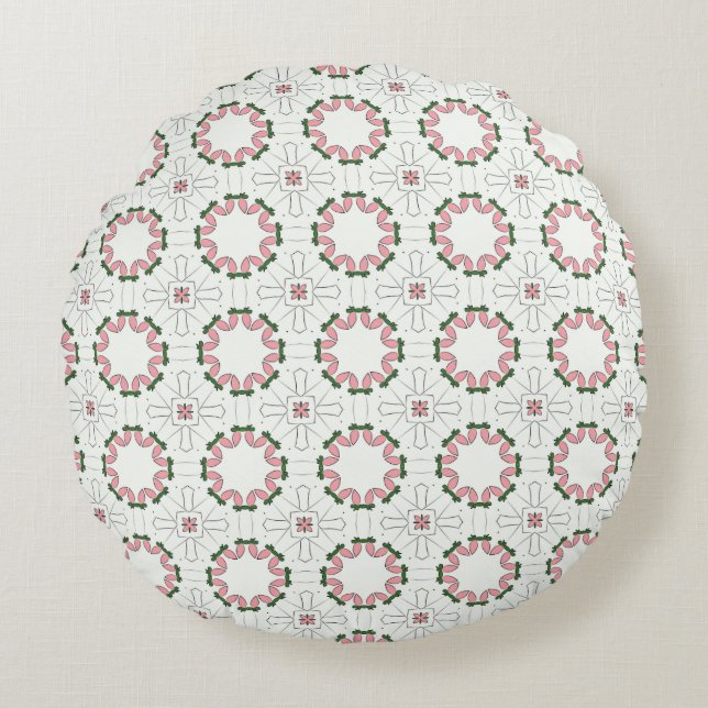 almohada decorativa con un patrón geométrico (Anverso)