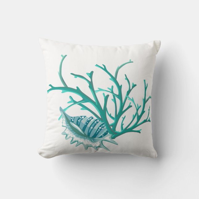 Almohada Decorativa-Concha y Coral (Anverso)