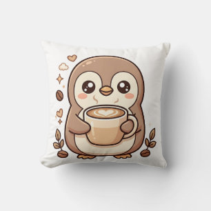 Almohada Decorativa Corazón de Pingüino Lindo Latt