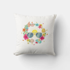 Almohada Decorativa Corazón Verano Tropical Gafas 