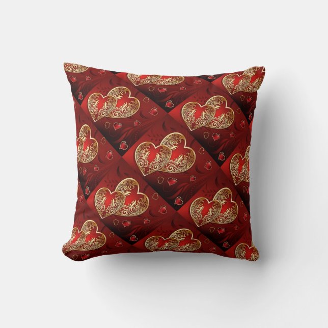 Almohada decorativa/ Corazones (Anverso)