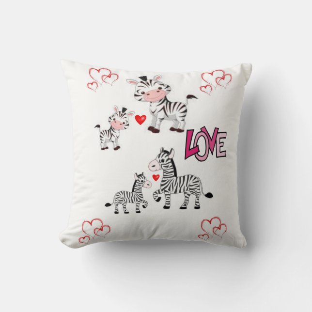 almohada decorativa corazones de San Valentín (Anverso)