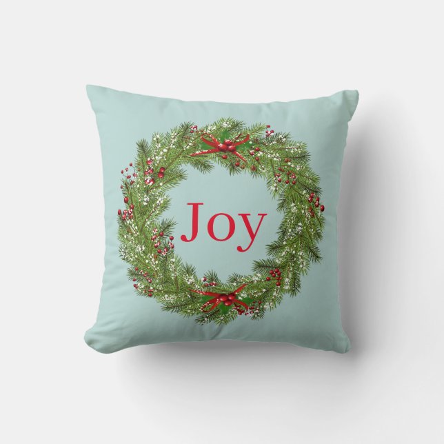 Almohada Decorativa-Corona de Navidad (Anverso)