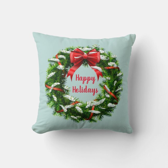 Almohada Decorativa-Corona de Navidad (Anverso)