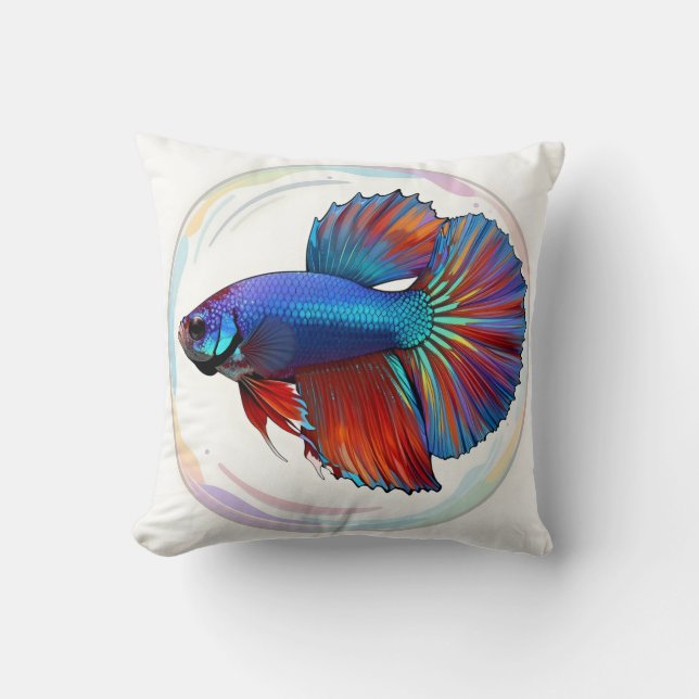 Almohada decorativa Corriente Iridescente – Arte d (Anverso)