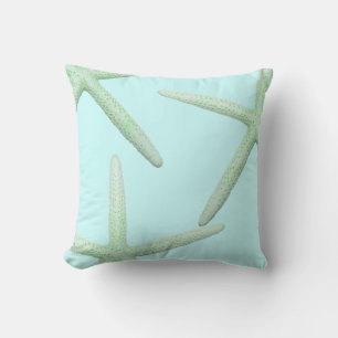 Almohada decorativa costera de estrella de mar y m