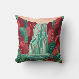 Almohada decorativa Crimson & Jade Waterfall