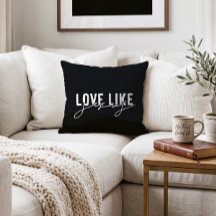 Almohada decorativa cristiana Amor negro como Jesú