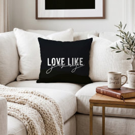 Almohada decorativa cristiana Amor negro como Jesú