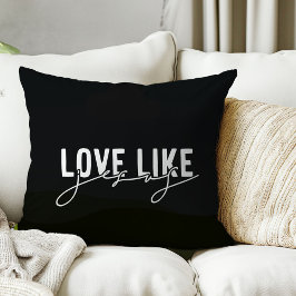 Almohada decorativa cristiana Amor negro como Jesú