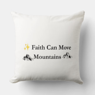 Almohada Decorativa Cristiana La Fe Mueve Montañas