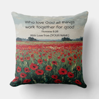 Almohada decorativa cristiana personalizada Romano
