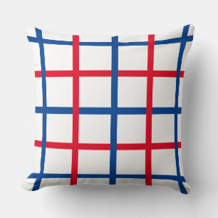Almohada Decorativa-Cuadrícula de Rayas de Verano