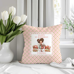 Almohada Decorativa Cumpleaños Niña Hada Lindo Flo