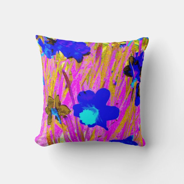 Almohada decorativa 'Dafodilas rosadas' (Anverso)