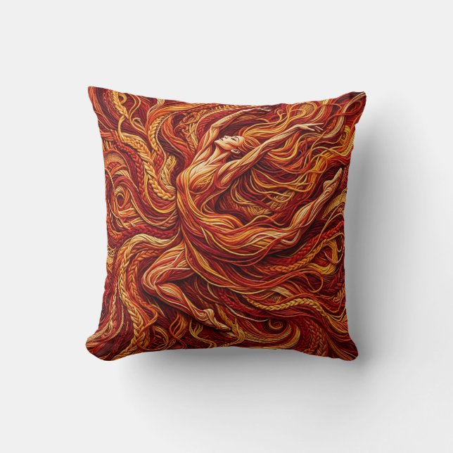 Almohada decorativa Dancer Fire Red Thread (Anverso)