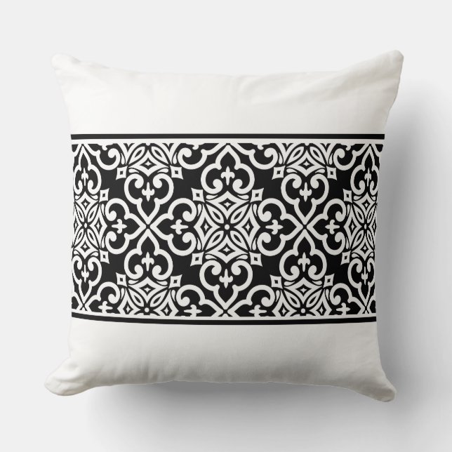 Almohada decorativa de acento - Estampado marroquí (Anverso)