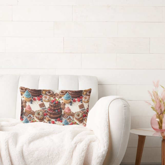 Almohada decorativa de acuarela de dulces de panad (Sofá)