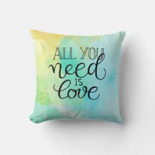 Almohada Decorativa de Acuarela 'Todo lo que neces
