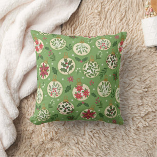 Almohada Decorativa de Adornos Navideños Dibujados