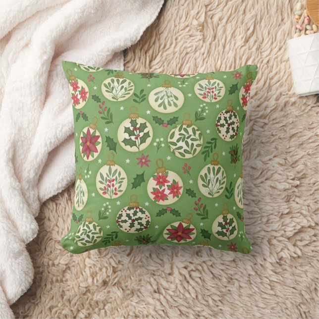 Almohada Decorativa de Adornos Navideños Dibujados (Manta)