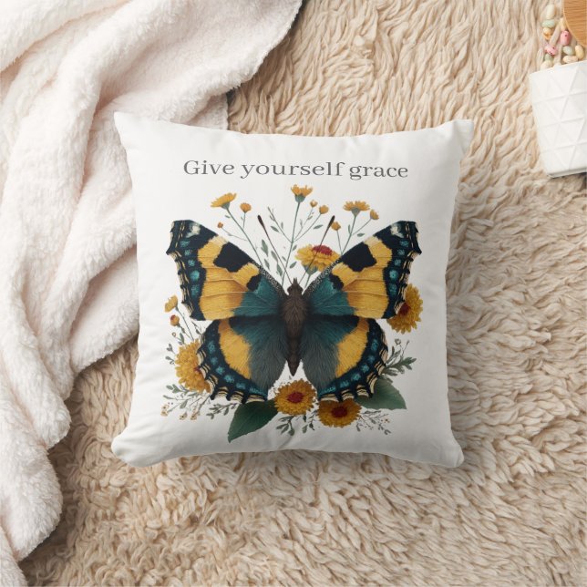 Almohada decorativa de afirmación de gracia para t (Manta)