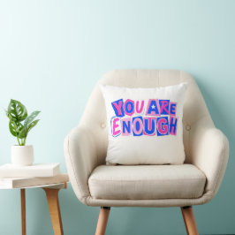 Almohada decorativa de afirmación 'Eres suficiente
