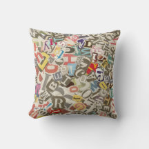 Almohada decorativa de alfabeto