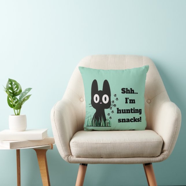 Almohada Decorativa de Amante de Gatos Divertida – (Silla)