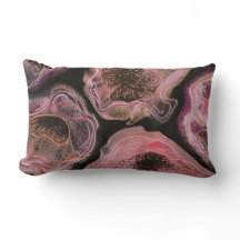 Almohada decorativa de amapolas rosas