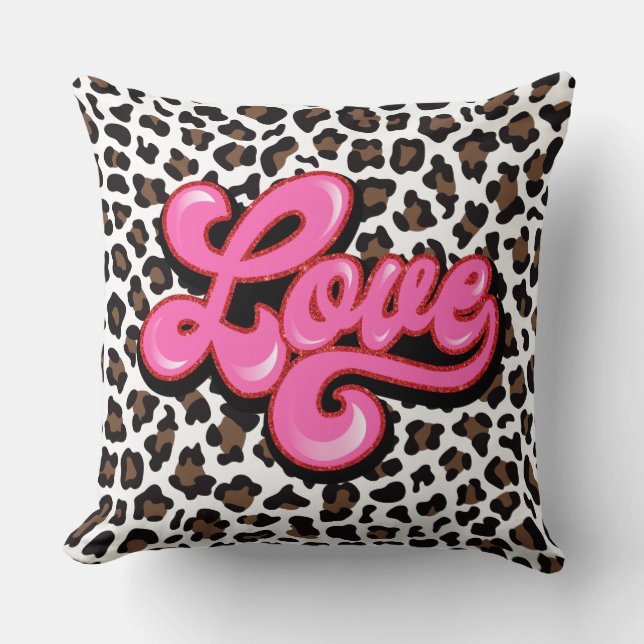 Almohada decorativa de amor de impresión de animal (Anverso)