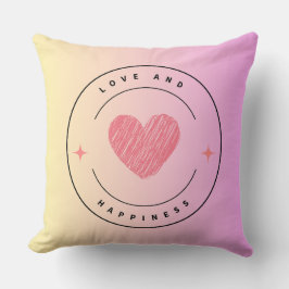 Almohada decorativa de Amor y Felicidad
