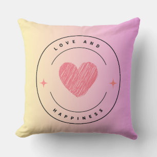 Almohada decorativa de Amor y Felicidad