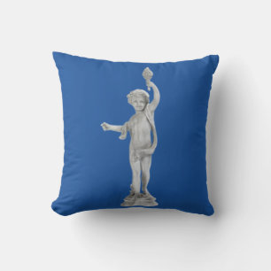 Almohada decorativa de ángel de jardín con antorch
