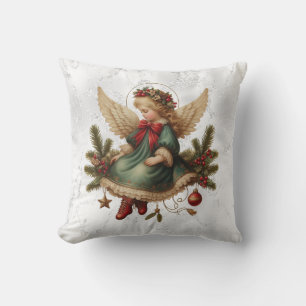 Almohada decorativa de ángel de Navidad vintage