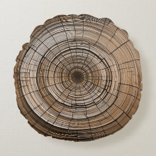Almohada Decorativa de Anillos de Árbol con Encant