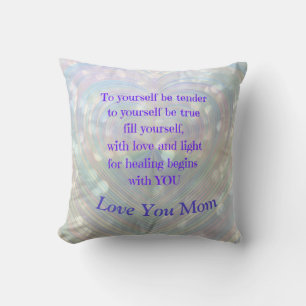 Almohada decorativa de ánimo para mamá 'Te quiero'