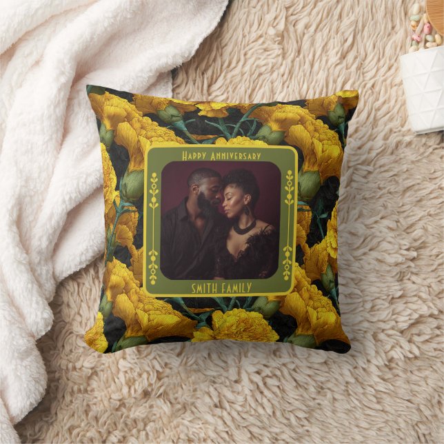 Almohada decorativa de aniversario de bodas 15 año (Manta)