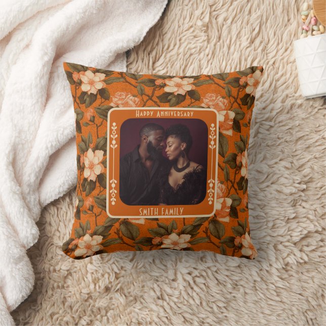 Almohada decorativa de aniversario de bodas dorado (Manta)