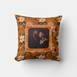 Almohada decorativa de aniversario de bodas dorado