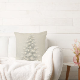 Almohada decorativa de árbol de Navidad blanco